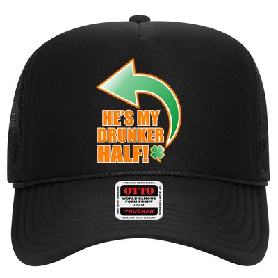 He's My Drunker Half Funny St. Patrick's Day Drinking Trucker Hat