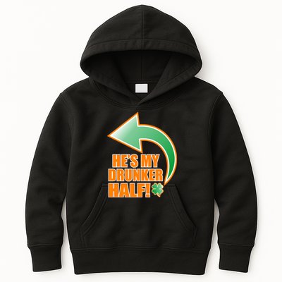 He's My Drunker Half Funny St. Patrick's Day Drinking Kids Hoodie