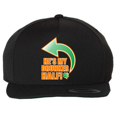 He's My Drunker Half Funny St. Patrick's Day Drinking Wool Snapback Cap