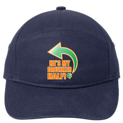 He's My Drunker Half Funny St. Patrick's Day Drinking 7-Panel Snapback Hat