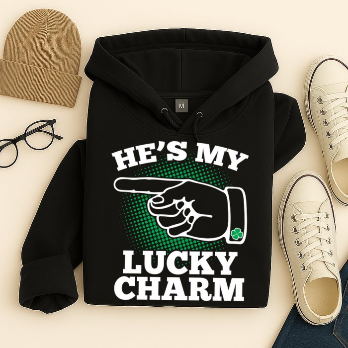 He's My Lucky Charm St Patrick's Day Matching Couples Hoodie