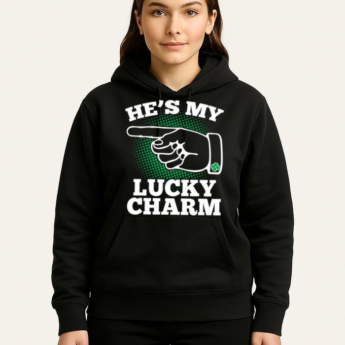 He's My Lucky Charm St Patrick's Day Matching Couples Hoodie