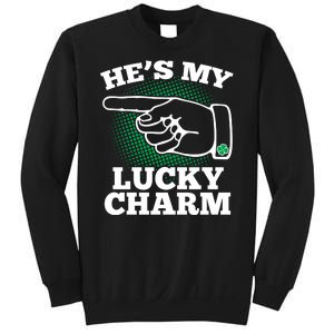 He's My Lucky Charm St Patrick's Day Matching Couples Sweatshirt