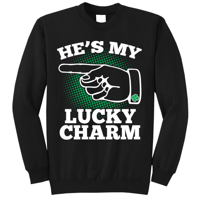 He's My Lucky Charm St Patrick's Day Matching Couples Sweatshirt