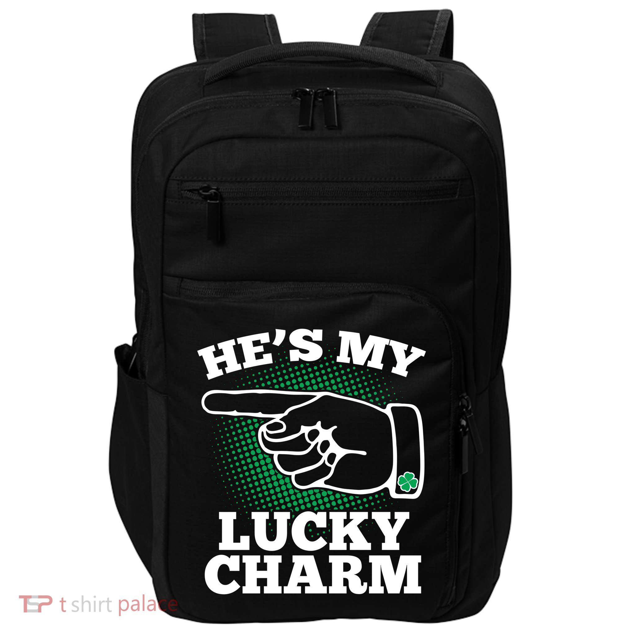 He's My Lucky Charm St Patrick's Day Matching Couples Impact Tech Backpack