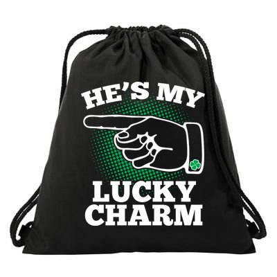 He's My Lucky Charm St Patrick's Day Matching Couples Drawstring Bag