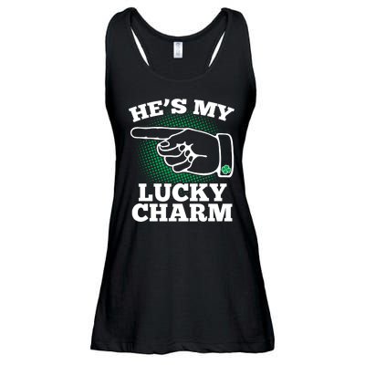 He's My Lucky Charm St Patrick's Day Matching Couples Ladies Essential Flowy Tank