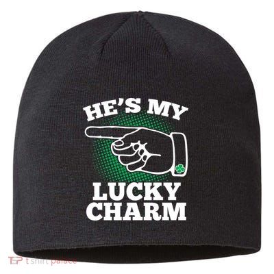 He's My Lucky Charm St Patrick's Day Matching Couples Sustainable Beanie