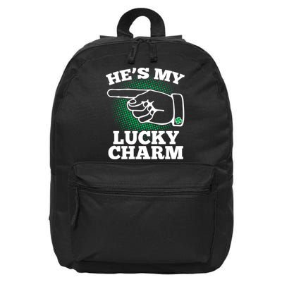 He's My Lucky Charm St Patrick's Day Matching Couples 16 in Basic Backpack