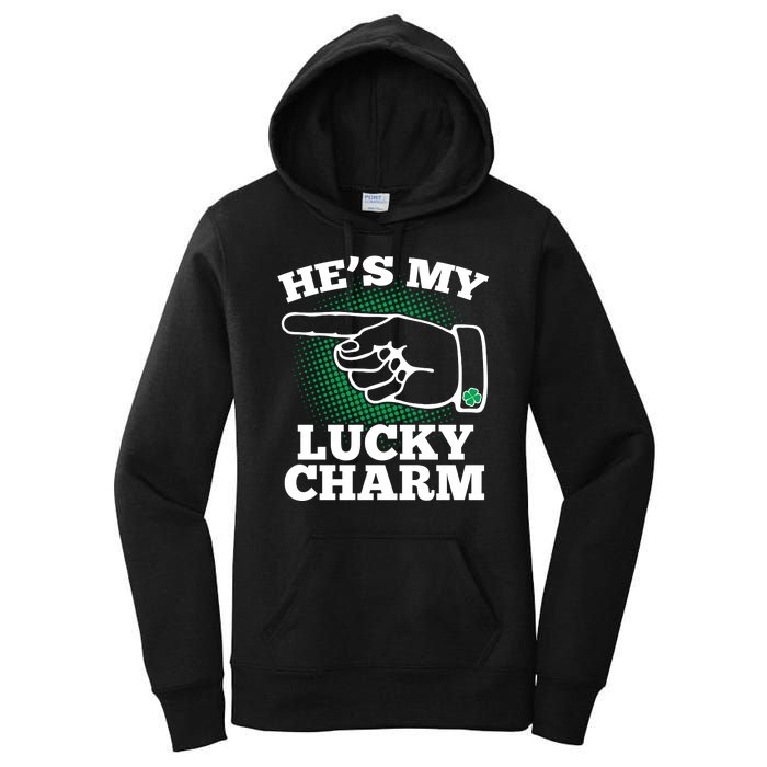 He's My Lucky Charm St Patrick's Day Matching Couples Women's Pullover Hoodie