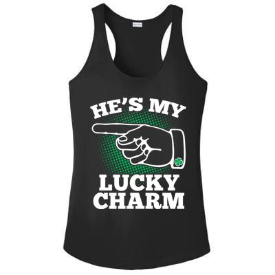He's My Lucky Charm St Patrick's Day Matching Couples Ladies PosiCharge Competitor Racerback Tank