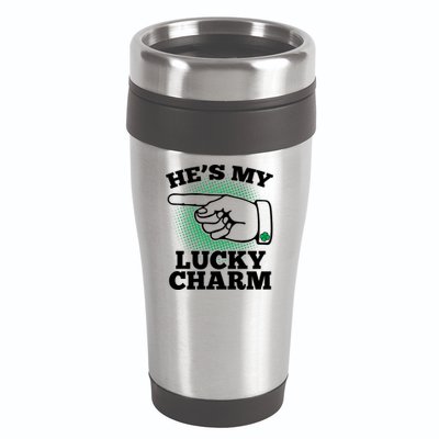 He's My Lucky Charm St Patrick's Day Matching Couples 16oz Travel Tumbler