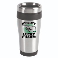 He's My Lucky Charm St Patrick's Day Matching Couples 16oz Travel Tumbler