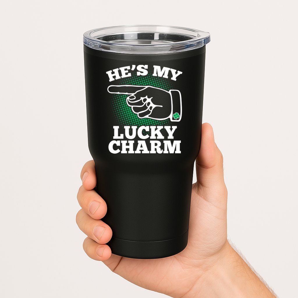 He's My Lucky Charm St Patrick's Day Matching Couples Tumbler
