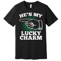 He's My Lucky Charm St Patrick's Day Matching Couples Premium T-Shirt