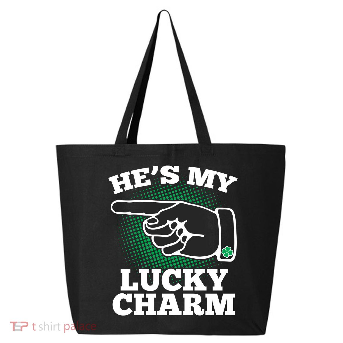 He's My Lucky Charm St Patrick's Day Matching Couples 25L Jumbo Tote