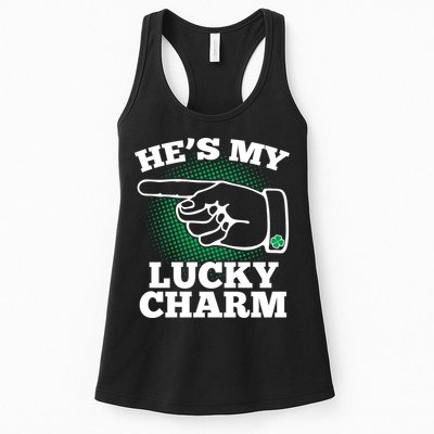 He's My Lucky Charm St Patrick's Day Matching Couples Womens Tank Top