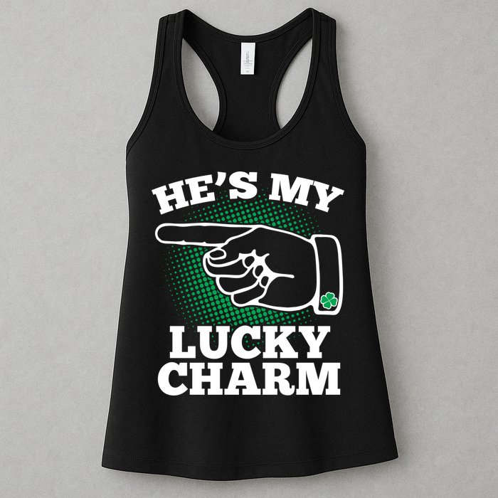 He's My Lucky Charm St Patrick's Day Matching Couples Womens Tank Top