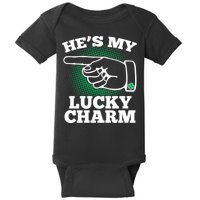 He's My Lucky Charm St Patrick's Day Matching Couples Baby Bodysuit