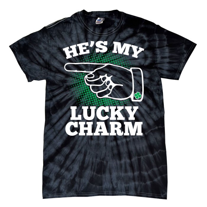 He's My Lucky Charm St Patrick's Day Matching Couples Tie-Dye T-Shirt