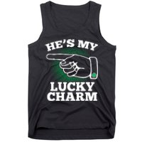 He's My Lucky Charm St Patrick's Day Matching Couples Tank Top