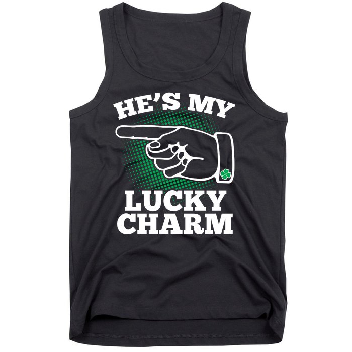 He's My Lucky Charm St Patrick's Day Matching Couples Tank Top