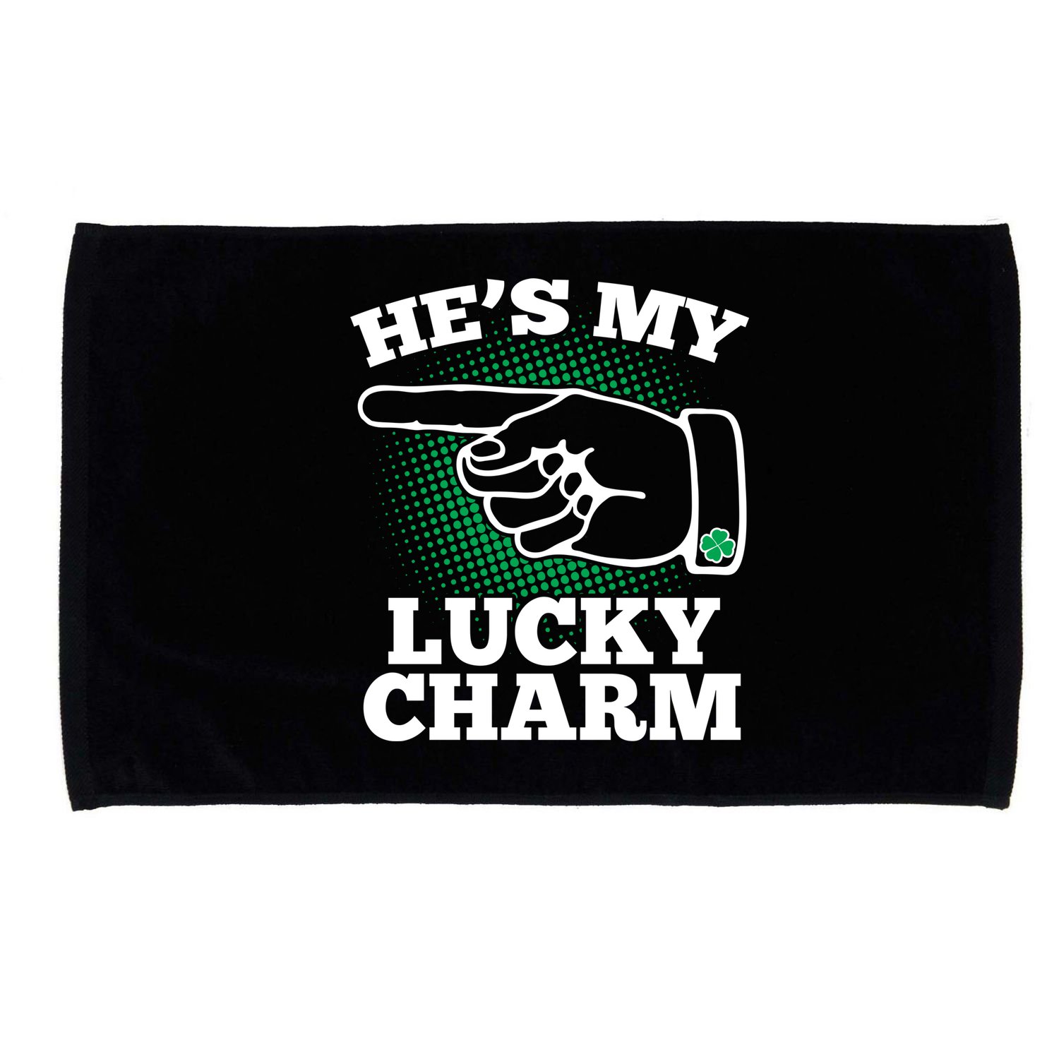 He's My Lucky Charm St Patrick's Day Matching Couples Microfiber Hand Towel