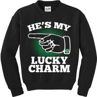 He's My Lucky Charm St Patrick's Day Matching Couples Kids Sweatshirt
