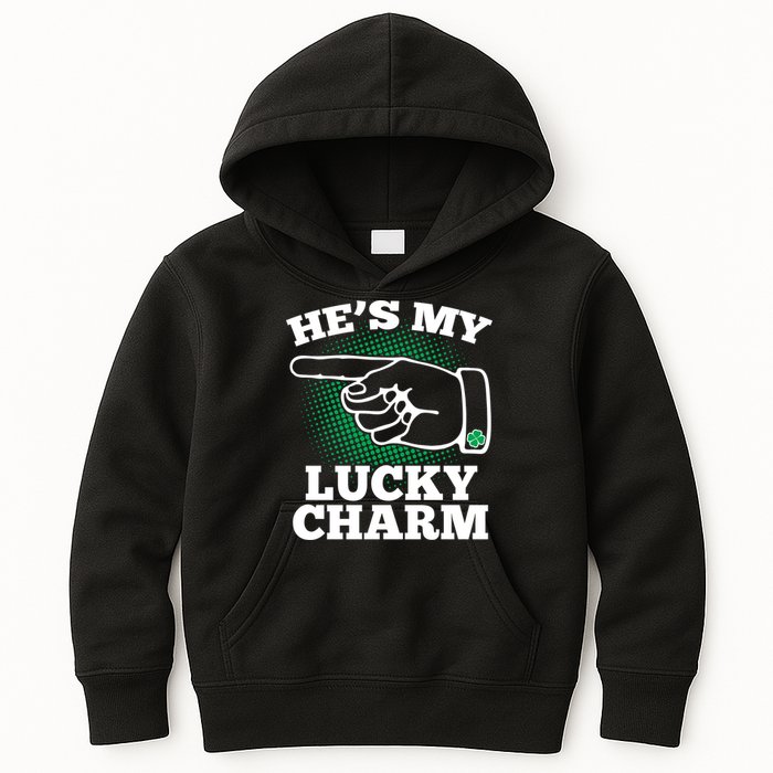 He's My Lucky Charm St Patrick's Day Matching Couples Kids Hoodie