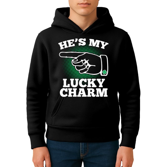 He's My Lucky Charm St Patrick's Day Matching Couples Kids Hoodie