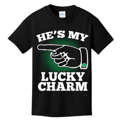 He's My Lucky Charm St Patrick's Day Matching Couples Kids T-Shirt