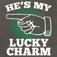He's My Lucky Charm St Patrick's Day Matching Couples Cotton Canvas Backpack