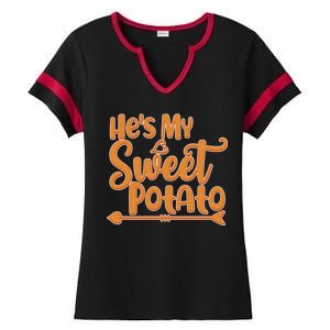 He's My Sweet Potato Ladies Halftime Notch Neck Tee