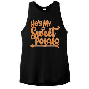 He's My Sweet Potato Ladies PosiCharge Tri-Blend Wicking Tank