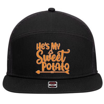 He's My Sweet Potato 7 Panel Mesh Trucker Snapback Hat