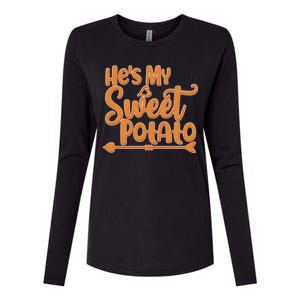 He's My Sweet Potato Womens Cotton Relaxed Long Sleeve T-Shirt