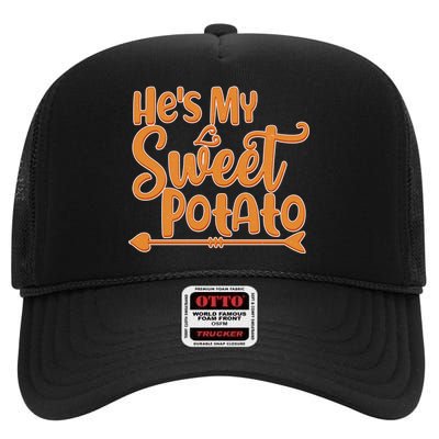 He's My Sweet Potato High Crown Mesh Back Trucker Hat