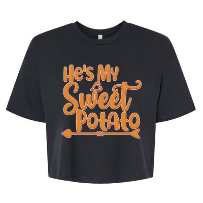 He's My Sweet Potato Bella+Canvas Jersey Crop Tee