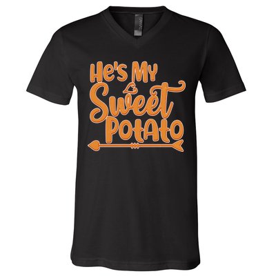 He's My Sweet Potato V-Neck T-Shirt