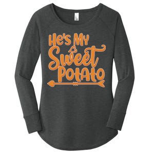 He's My Sweet Potato Women's Perfect Tri Tunic Long Sleeve Shirt