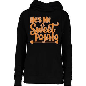 He's My Sweet Potato Womens Funnel Neck Pullover Hood