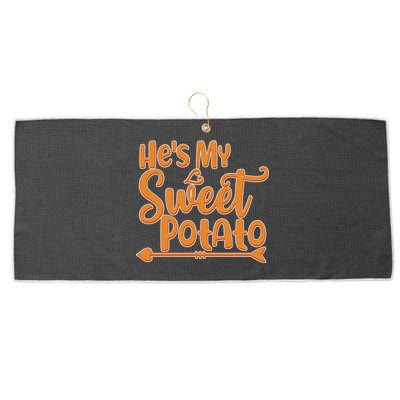 He's My Sweet Potato Large Microfiber Waffle Golf Towel