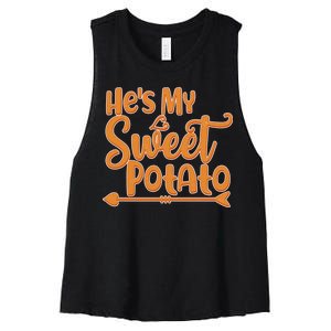 He's My Sweet Potato Women's Racerback Cropped Tank