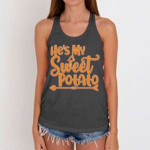 He's My Sweet Potato Women's Knotted Racerback Tank