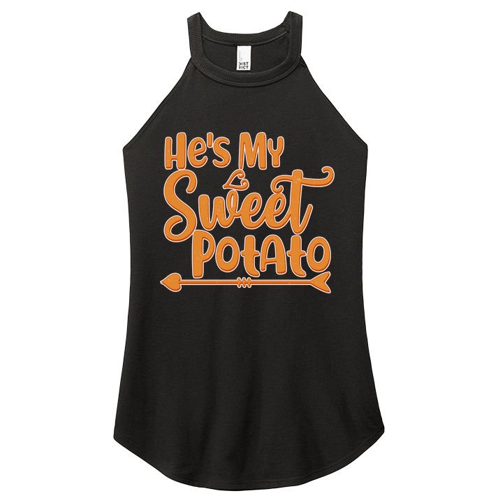 He's My Sweet Potato Women's Perfect Tri Rocker Tank