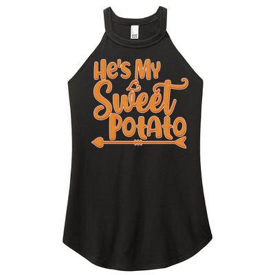 He's My Sweet Potato Women’s Perfect Tri Rocker Tank