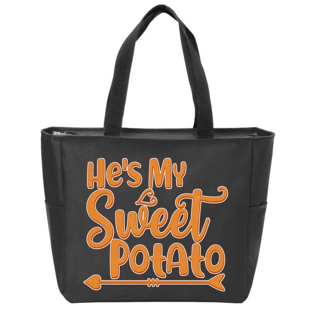 He's My Sweet Potato Zip Tote Bag