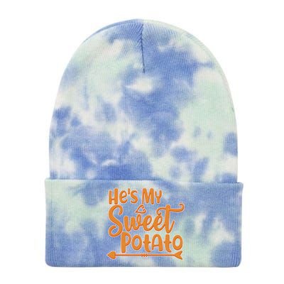 He's My Sweet Potato Tie Dye 12in Knit Beanie