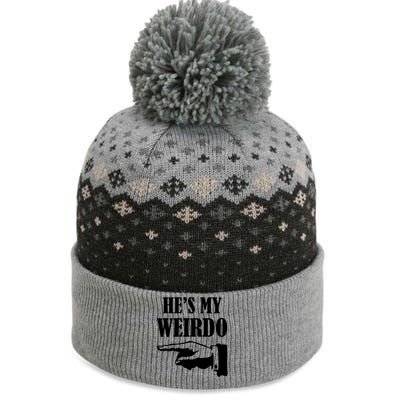 He's My Weirdo The Baniff Cuffed Pom Beanie