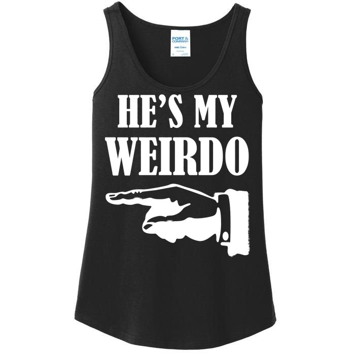 He's My Weirdo Ladies Essential Tank